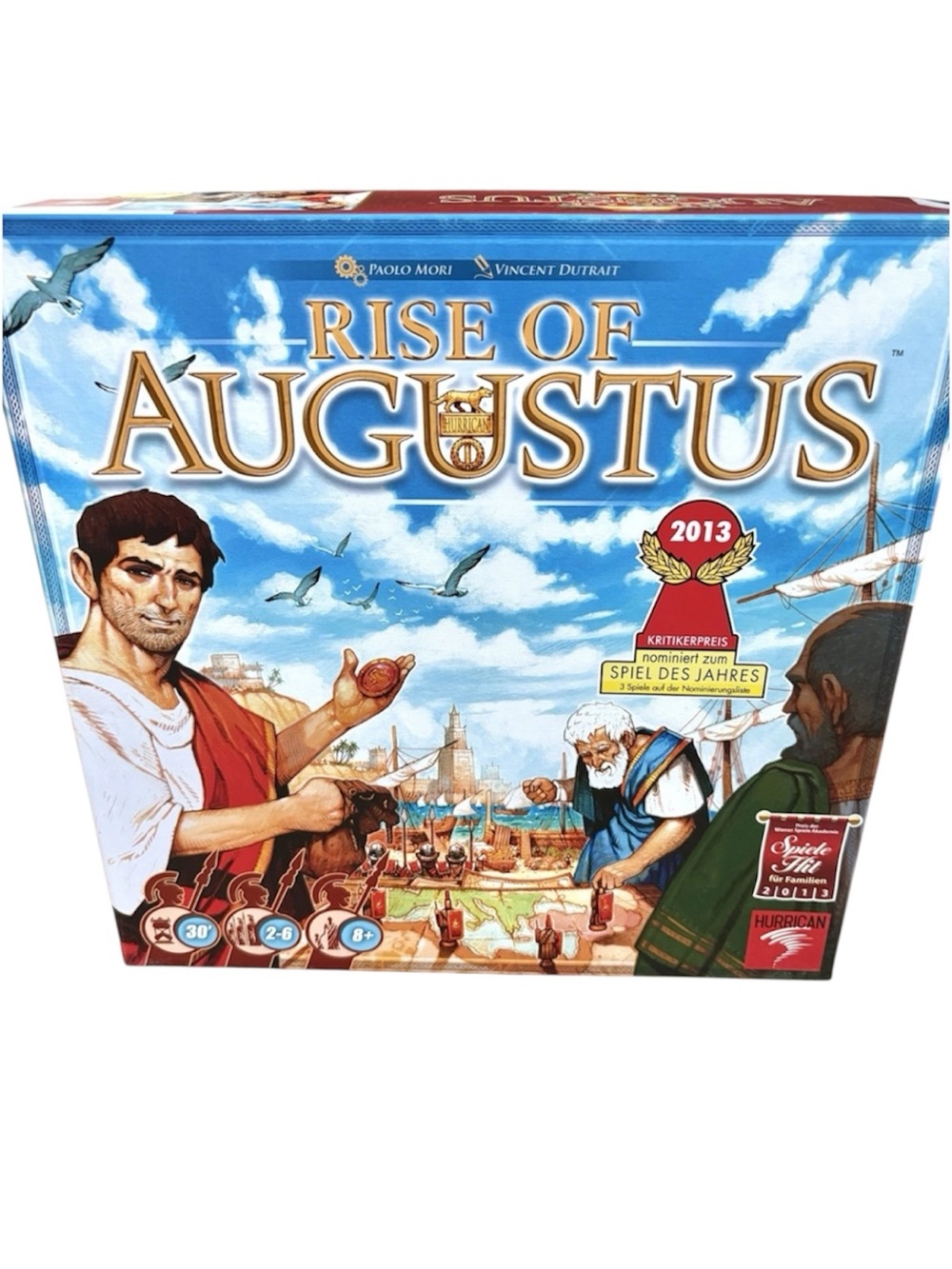 Rise of Augustus Board Game Paolo Mouri Tactical Strategy 100% Complete